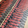 BULK ORDER +12 Locker Plates: American Flag: Black&White Design #2
