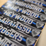 BULK ORDER + 12 LOCKER PLATE: POLICE BLUE LINE