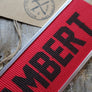 Locker Plate: FIRE HOSE RED