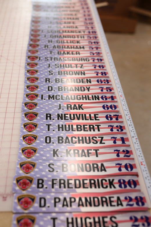 BULK ORDER +12 Locker Plates: American Flag Design #3