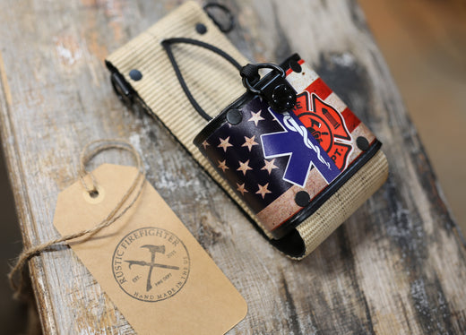 RADIO HOLSTER: FIRE-HOSE: SLFD American Flag