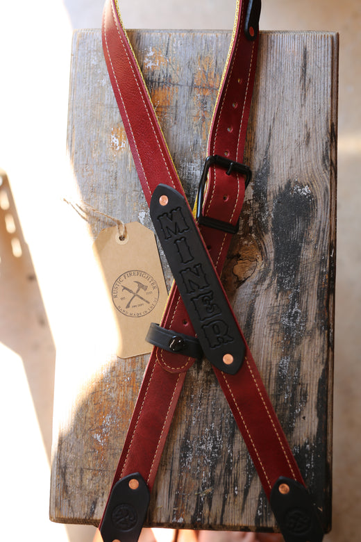 Leather & Firehose Radio Strap: Custom Colors