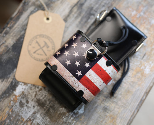 RADIO HOLSTER: American Flag-Rustic
