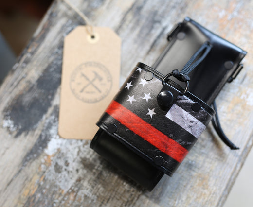 RADIO HOLSTER: Thin Red Line Flag-GRUNGE1