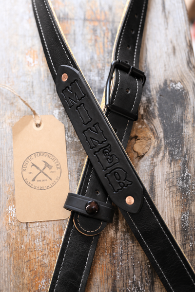 Leather & Firehose Radio Strap: Custom Colors