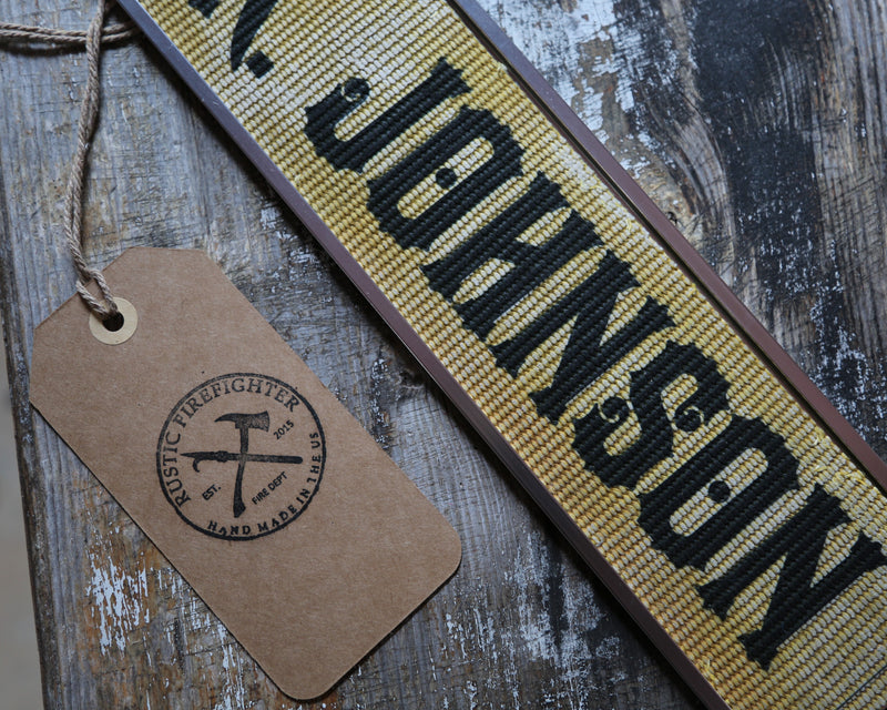 Locker Plate: FIRE HOSE RUSTIC YELLOW