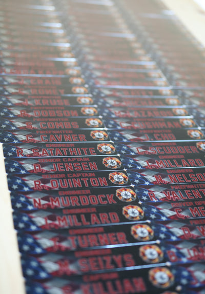 BULK ORDER +12 Locker Plates: American FLAG Black