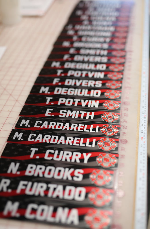 BULK ORDER + 12 Locker Plates: THIN-LINE AMERICAN-FLAG/LOGO