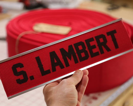 Locker Plate: FIRE HOSE RED